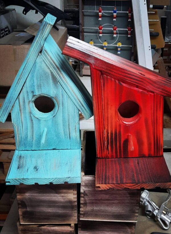 Σετ 2 Ξύλινα Σπιτάκια – Διακοσμητικά ή Φωλιές Πουλιών