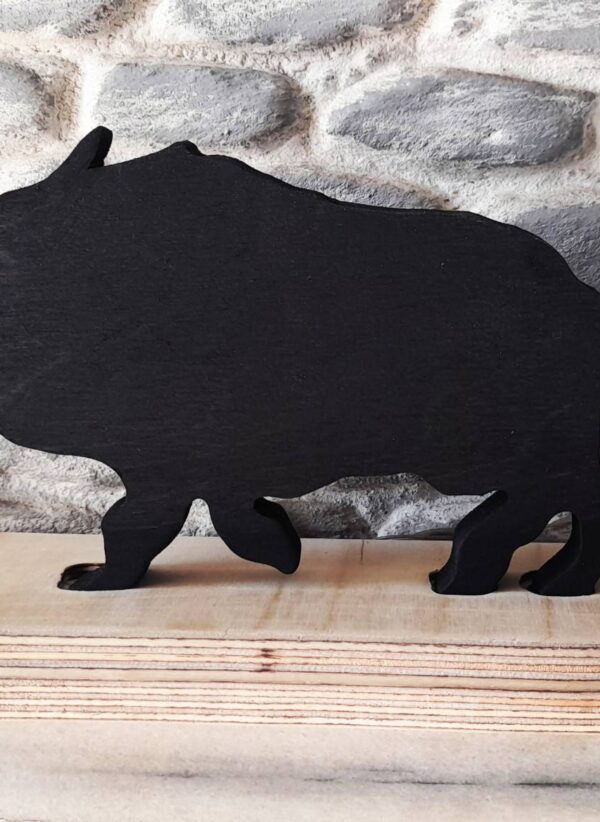 Ξύλινο Διακοσμητικό Αγριόχοιρος σε Βάση