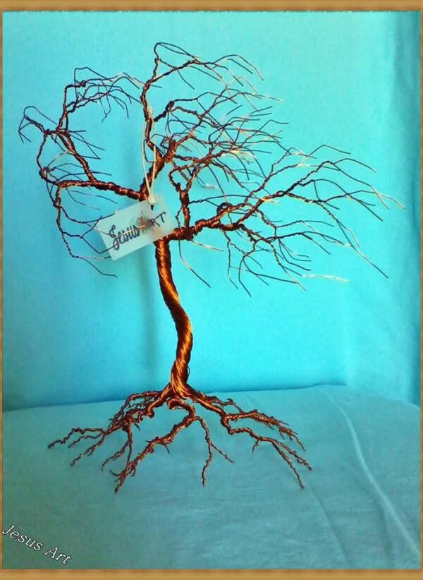 Χειροποίητο Δέντρο Σύρματος – Μπρούντζινο