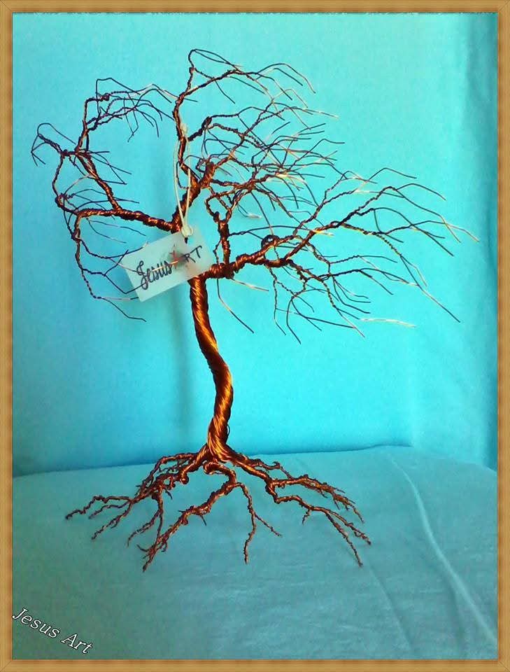 Χειροποίητο Δέντρο Σύρματος – Μπρούντζινο