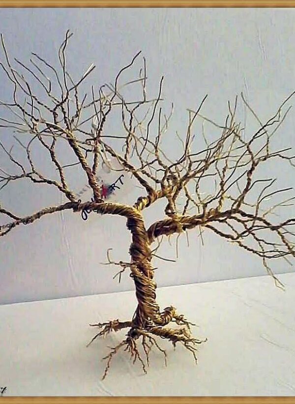 Χειροποίητο Δέντρο Σύρματος – Ανοιχτό Μπρονζέ