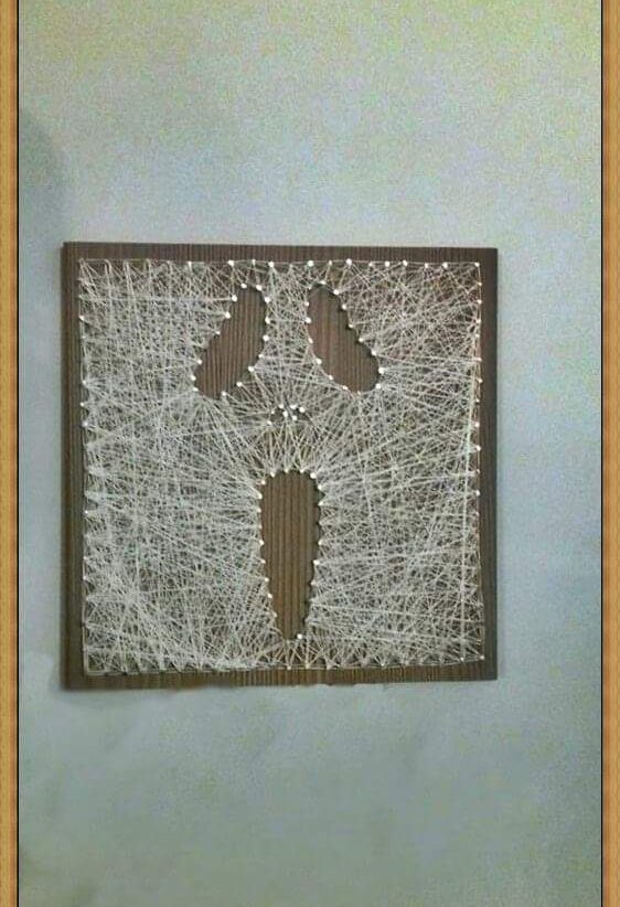 String Art Scary Face