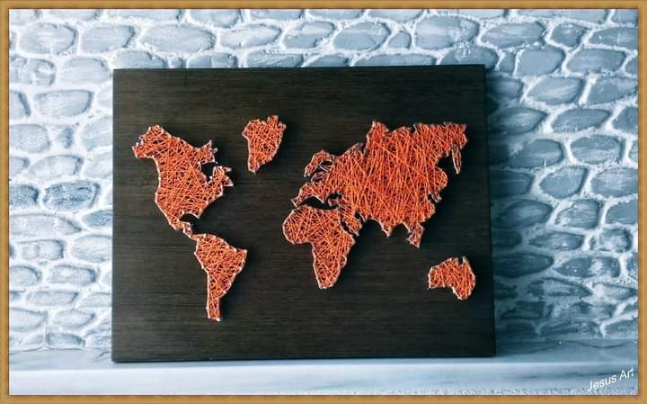 String Art Παγκόσμιος Χάρτης